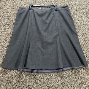 NWT Lane Bryant Women's Plus Size 22 Gore Skirt Lined Gray Black Career‎ Stretch